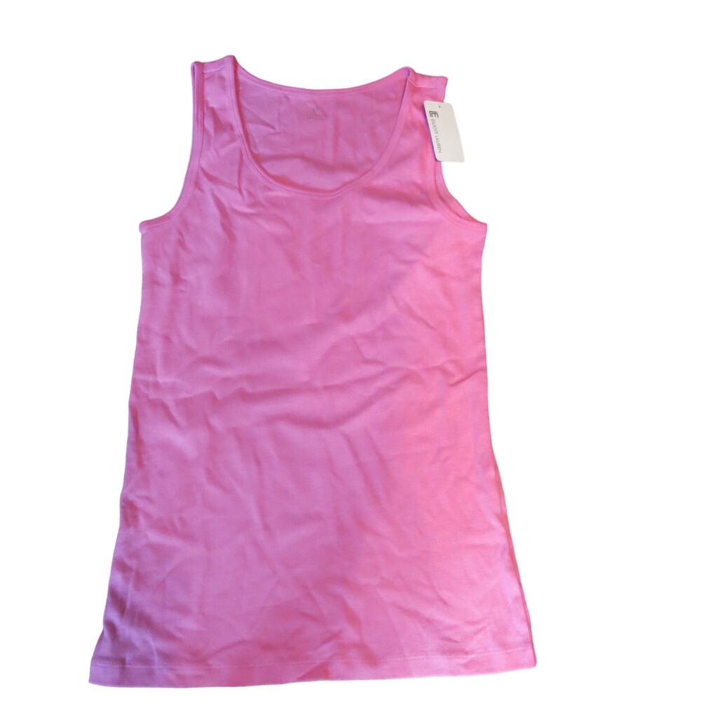 ELLIOTT LAUREN *NWT* Tank Top Size S  Women Cotton Pink Great to Layer